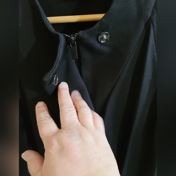 Cabi Tailor Ponte Knit Coat Jacke5 Medium Long Line Black Minimalist Staple - Picture 10 of 11